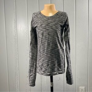 **Climawear Junior's Black & Gray  Seamless Long Sleeve Activewear Shirt S…